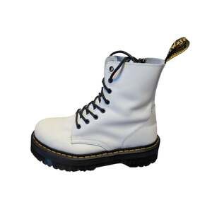 Dr. Martens JADON Platform Leather Boots Womens 9 White Combat Boots